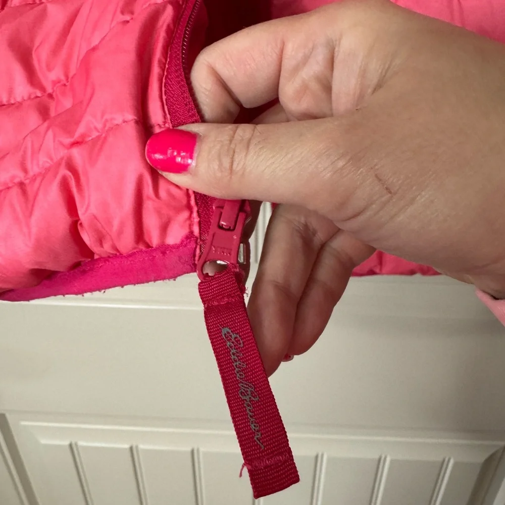 EDDIE BAUER💖 Reversible Pink Ombré, Hooded PufferJacket (Kids Large 14/16)